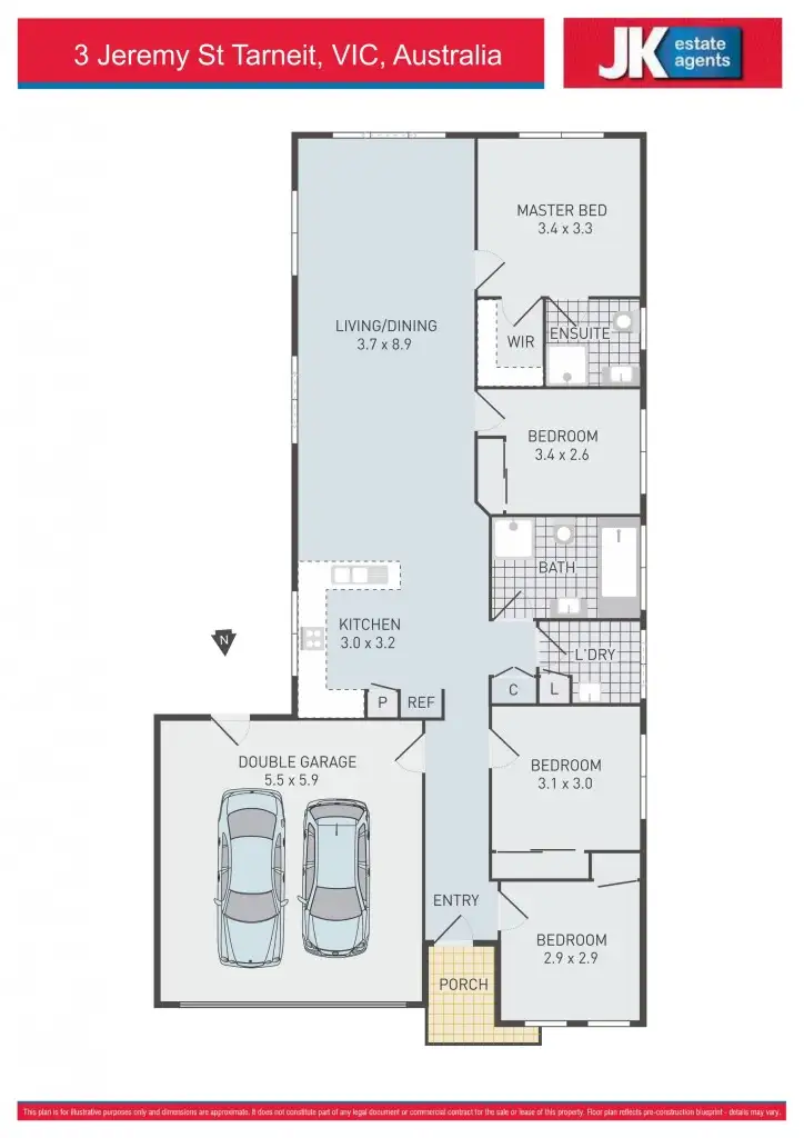 Floorplan of Homely house listing, 3 Jeremy Street, Tarneit VIC 3029