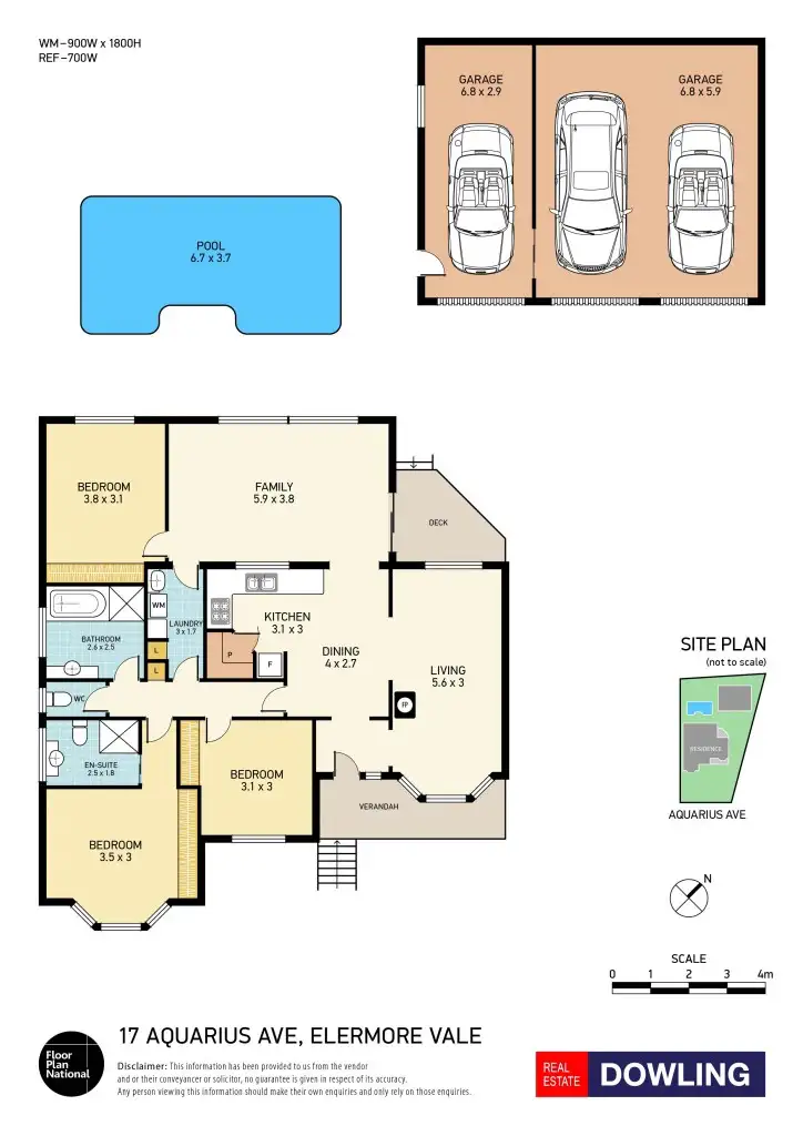 Floorplan of Homely house listing, 17 Aquarius Avenue, Elermore Vale NSW 2287
