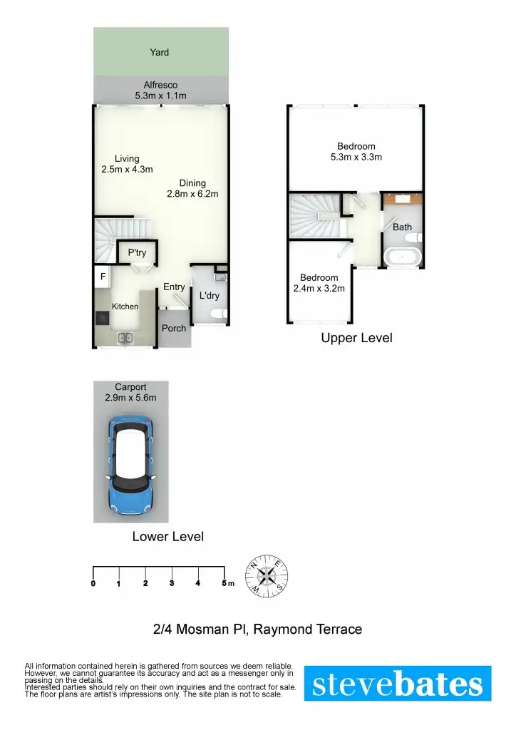 Floorplan of Homely townhouse listing, 2/4 Mosman Place, Raymond Terrace NSW 2324