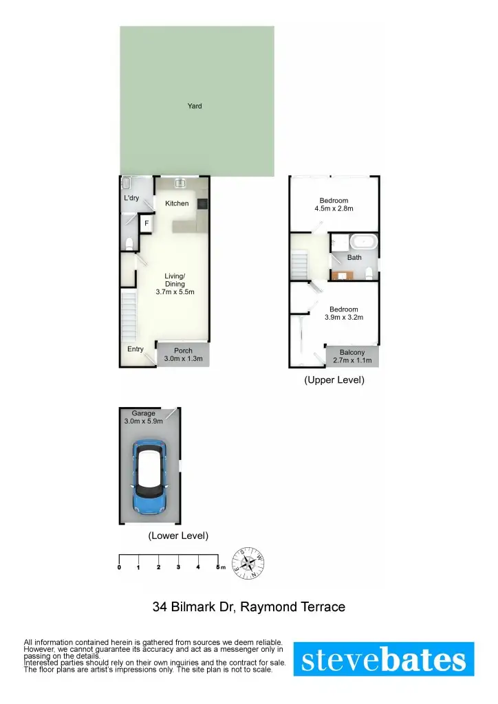 Floorplan of Homely unit listing, 1/34 Bilmark Drive, Raymond Terrace NSW 2324