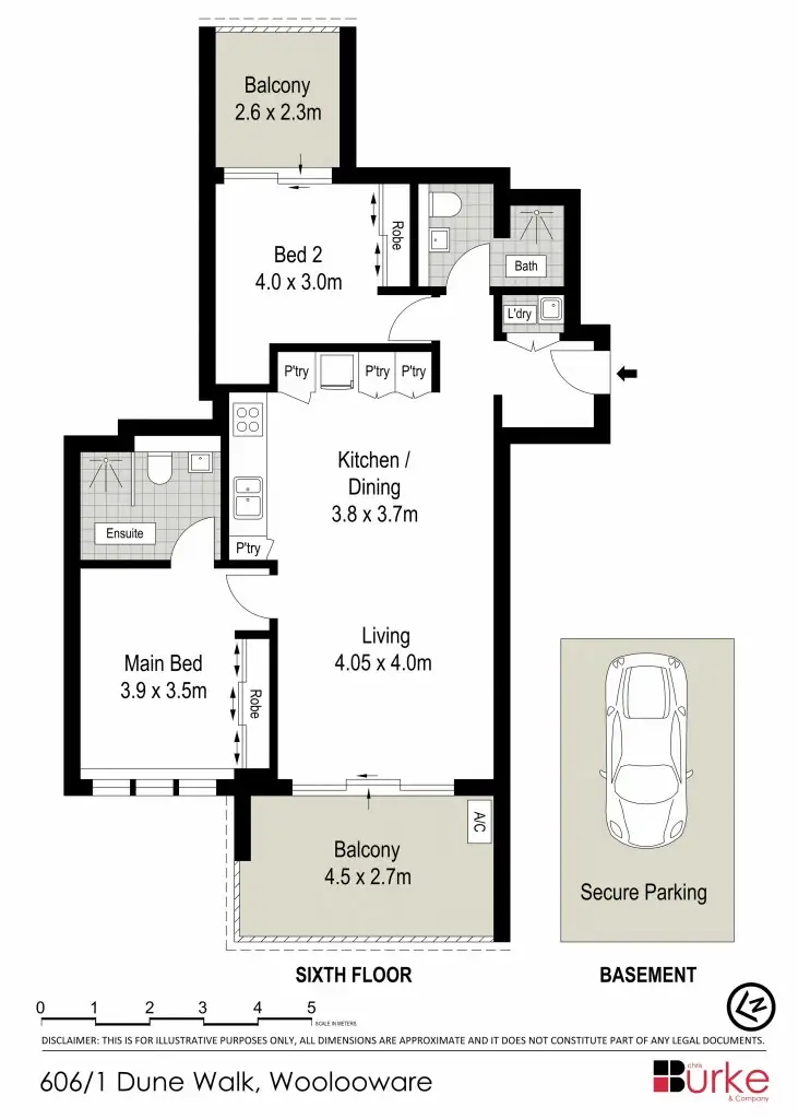 Floorplan of Homely apartment listing, 606/1 Dune Walk, Woolooware NSW 2230