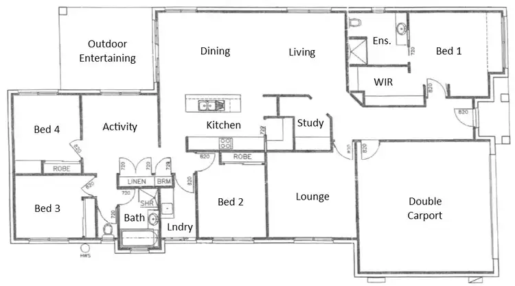 Floorplan of Homely house listing, 9 Casuarina Way, Buronga NSW 2739