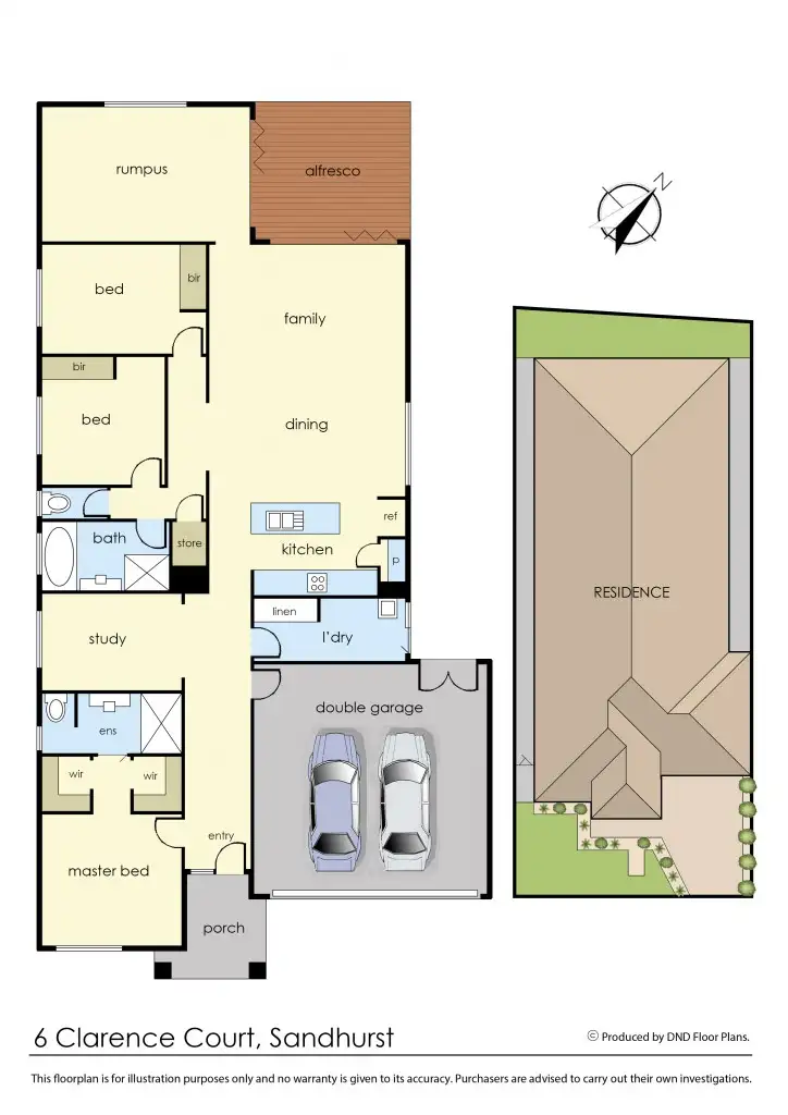 Floorplan of Homely house listing, 6 Clarence Court, Sandhurst VIC 3977