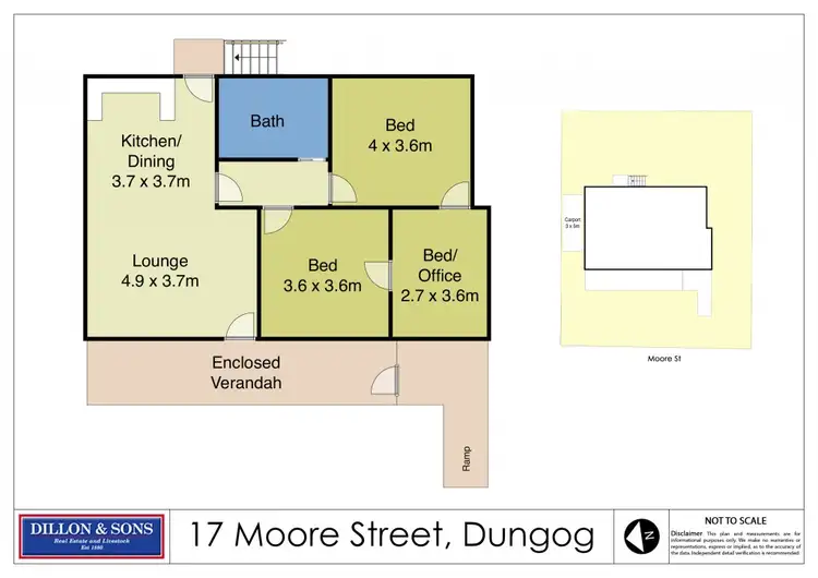 Floorplan of Homely house listing, 17 Moore Street, Dungog NSW 2420
