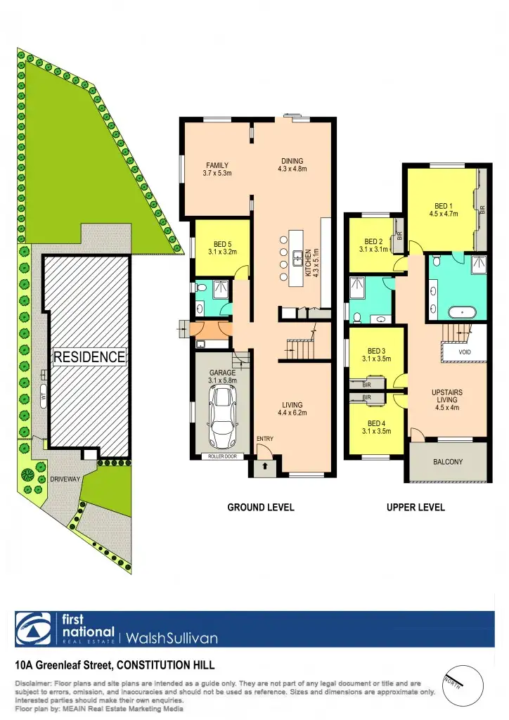 Floorplan of Homely semi-detached listing, 10A Greenleaf Street, Constitution Hill NSW 2145