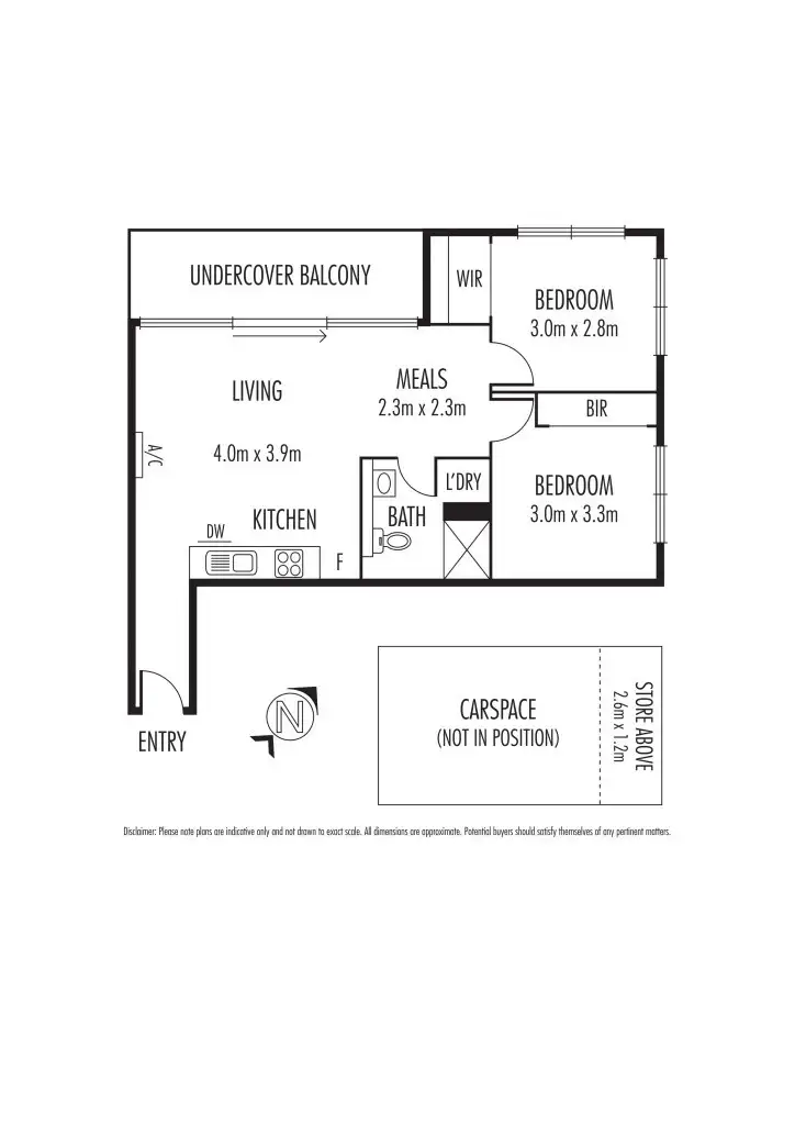 Floorplan of Homely apartment listing, 102/107 Hawke Street, West Melbourne VIC 3003