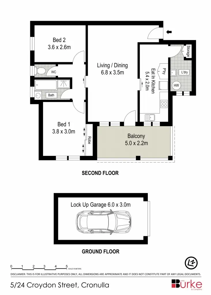 Floorplan of Homely apartment listing, 5/24 Croydon Street, Cronulla NSW 2230