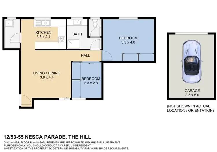 Floorplan of Homely apartment listing, 12/53 Nesca Parade, The Hill NSW 2300