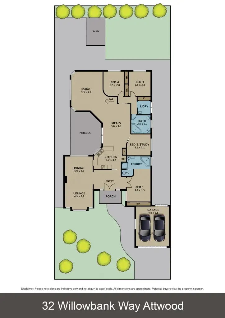 Floorplan of Homely house listing, 32 Willowbank Way, Attwood VIC 3049
