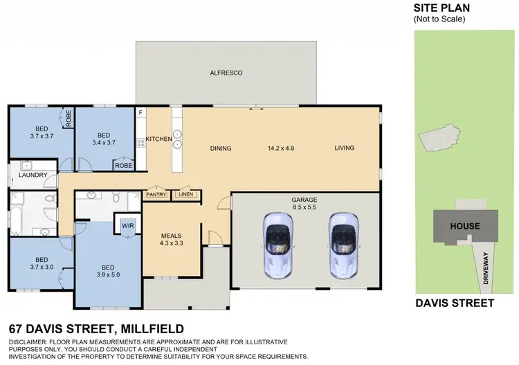Floorplan of Homely house listing, 67 Davis Street, Millfield NSW 2325