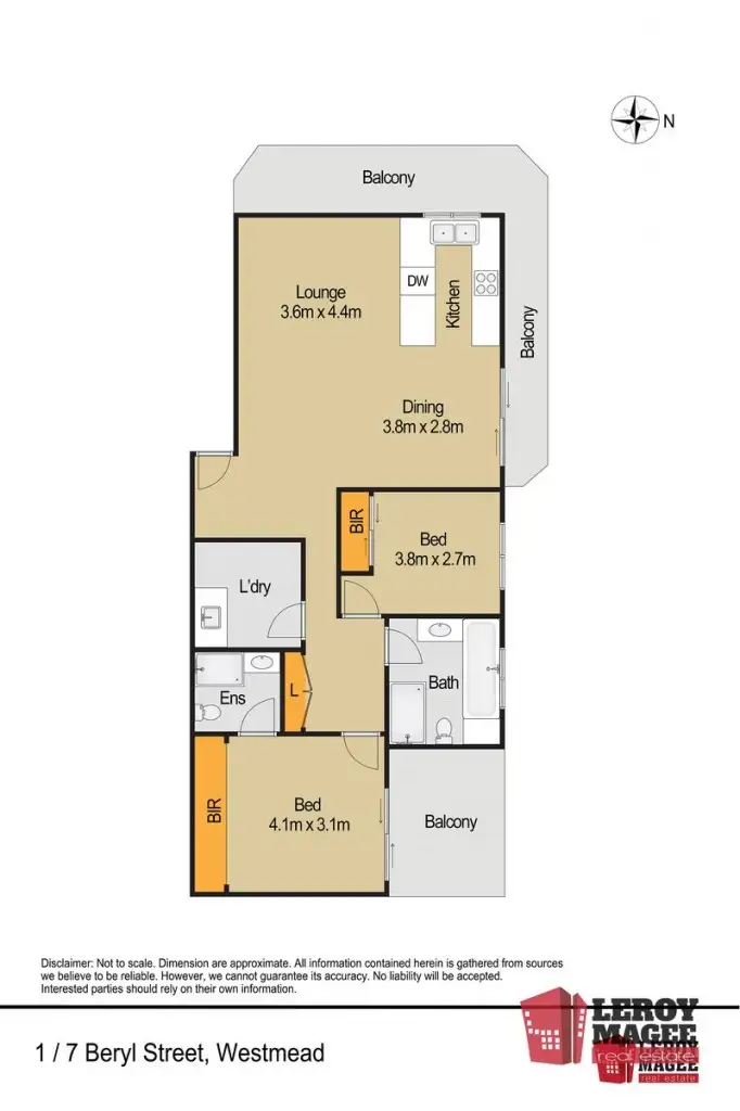 Floorplan of Homely apartment listing, 1/7 Beryl Street, Westmead NSW 2145