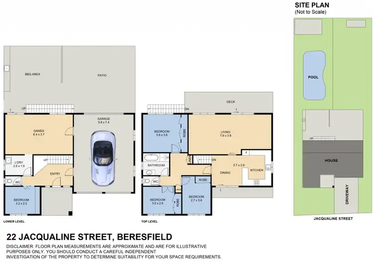 Floorplan of Homely house listing, 22 Jacqualine Street, Beresfield NSW 2322