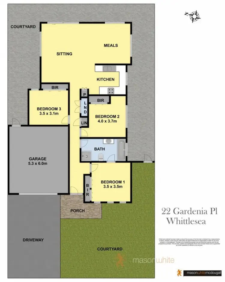 Floorplan of Homely house listing, 22 Gardenia Place, Whittlesea VIC 3757