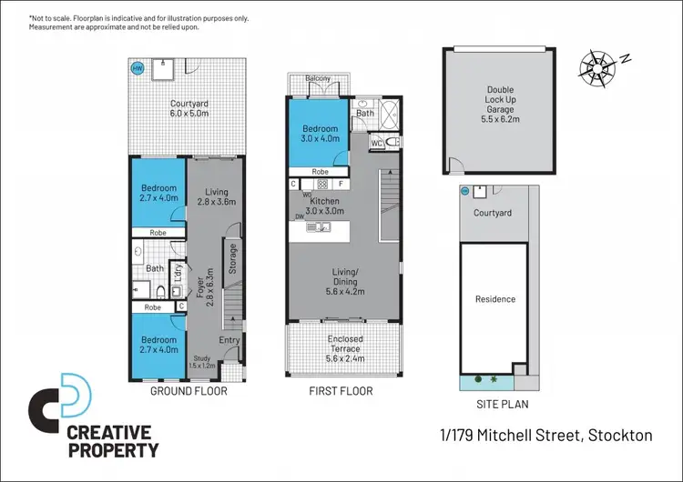 Floorplan of Homely house listing, 1/179 Mitchell Street, Stockton NSW 2295