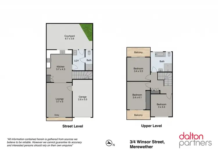 Floorplan of Homely townhouse listing, 3/4 Winsor Street, Merewether NSW 2291