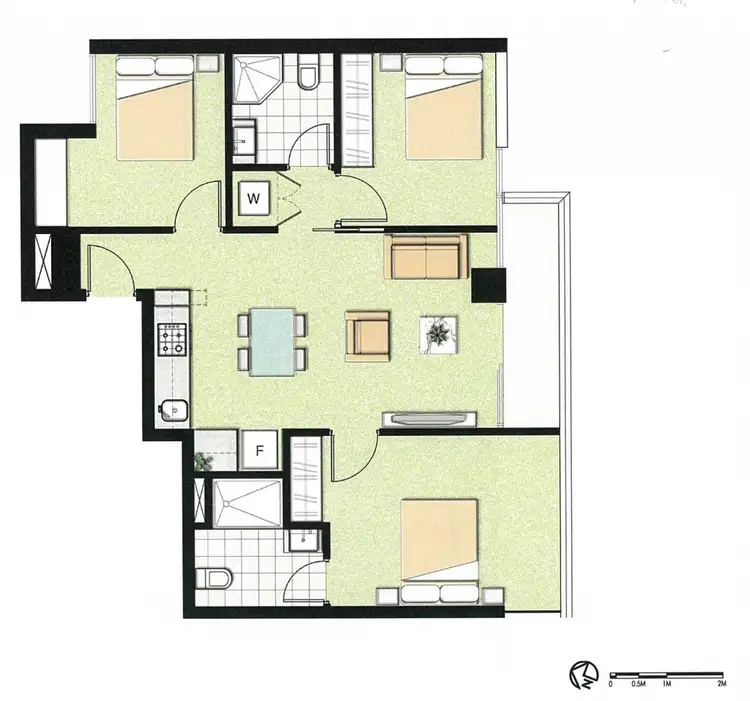 Floorplan of Homely apartment listing, 3601/8 Sutherland Street, Melbourne VIC 3000
