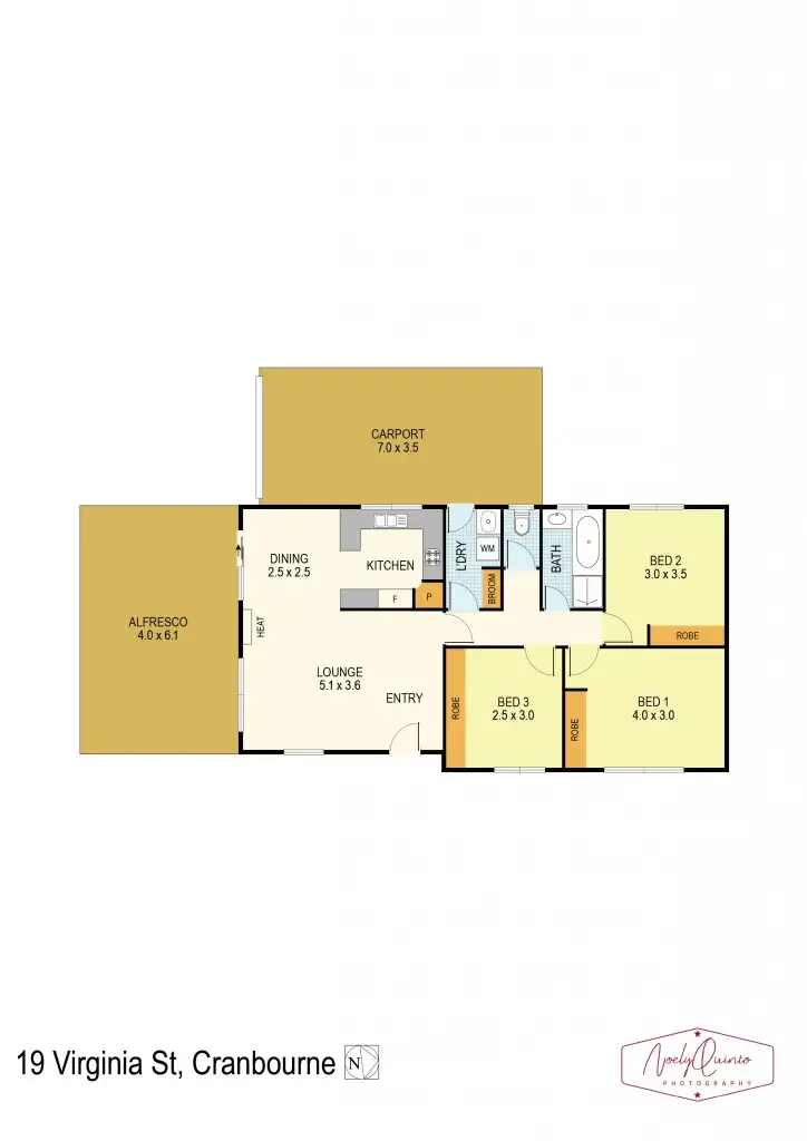 Floorplan of Homely unit listing, 19 Virginia Street, Cranbourne VIC 3977