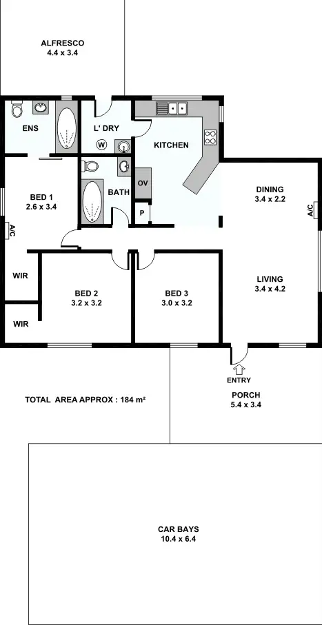 Floorplan of Homely house listing, 6 Stacey St, Willagee WA 6156