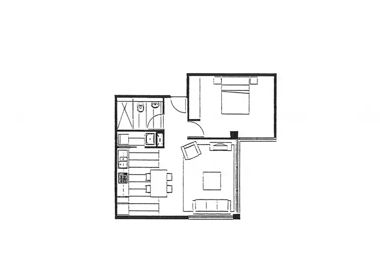 Floorplan of Homely apartment listing, 1102/22-40 Wills Street, Melbourne VIC 3000
