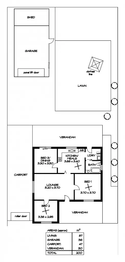 Floorplan of Homely house listing, 8 Beatrice Street, Ottoway SA 5013