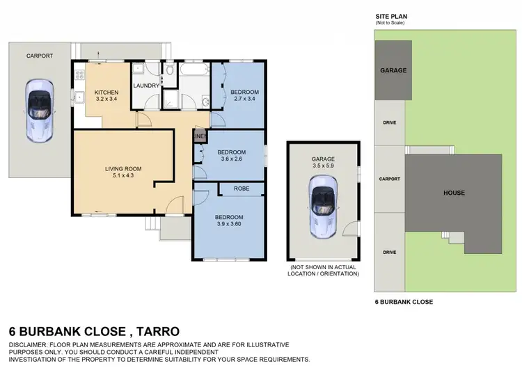 Floorplan of Homely house listing, 6 Burbank Close, Tarro NSW 2322