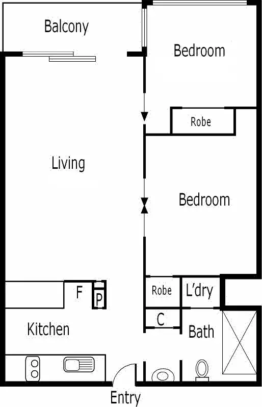 Floorplan of Homely apartment listing, 1102D/604 Swanston Street, Carlton VIC 3053