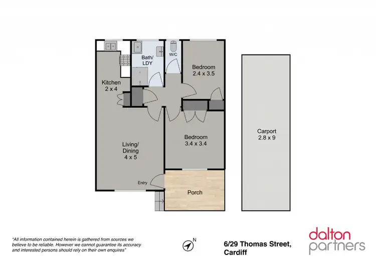 Floorplan of Homely unit listing, 6/29 Thomas Street, Cardiff NSW 2285