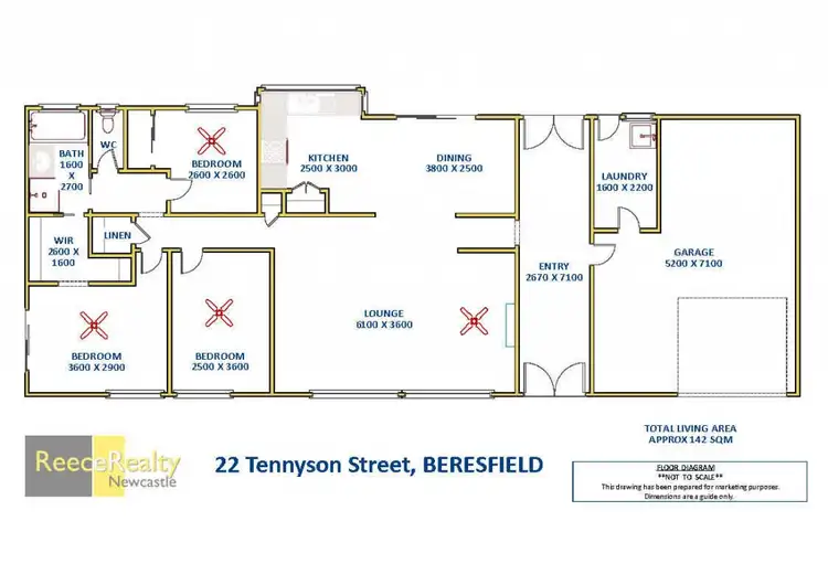 Floorplan of Homely house listing, 22 Tennyson Street, Beresfield NSW 2322