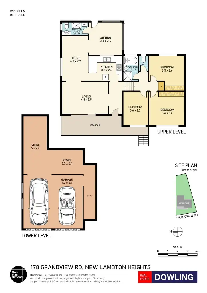 Floorplan of Homely house listing, 178 Grandview Road, New Lambton Heights NSW 2305