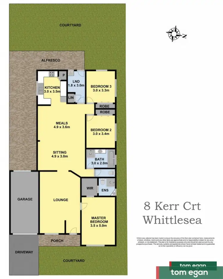 Floorplan of Homely house listing, 8 Kerr Court, Whittlesea VIC 3757