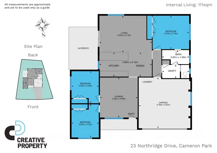 Floorplan of Homely house listing, 23 Northridge Drive, Cameron Park NSW 2285