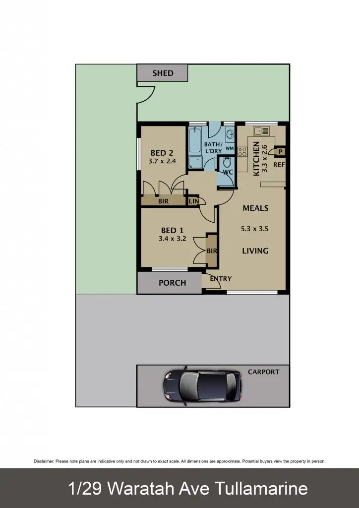 Floorplan of Homely unit listing, 1/29 Waratah Avenue, Tullamarine VIC 3043