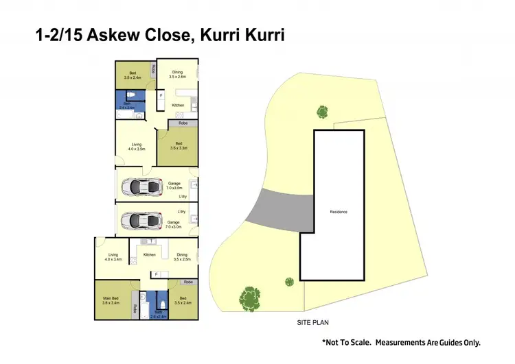 Floorplan of Homely semi-detached listing, Units 1/2 15 Askew Close, Kurri Kurri NSW 2327
