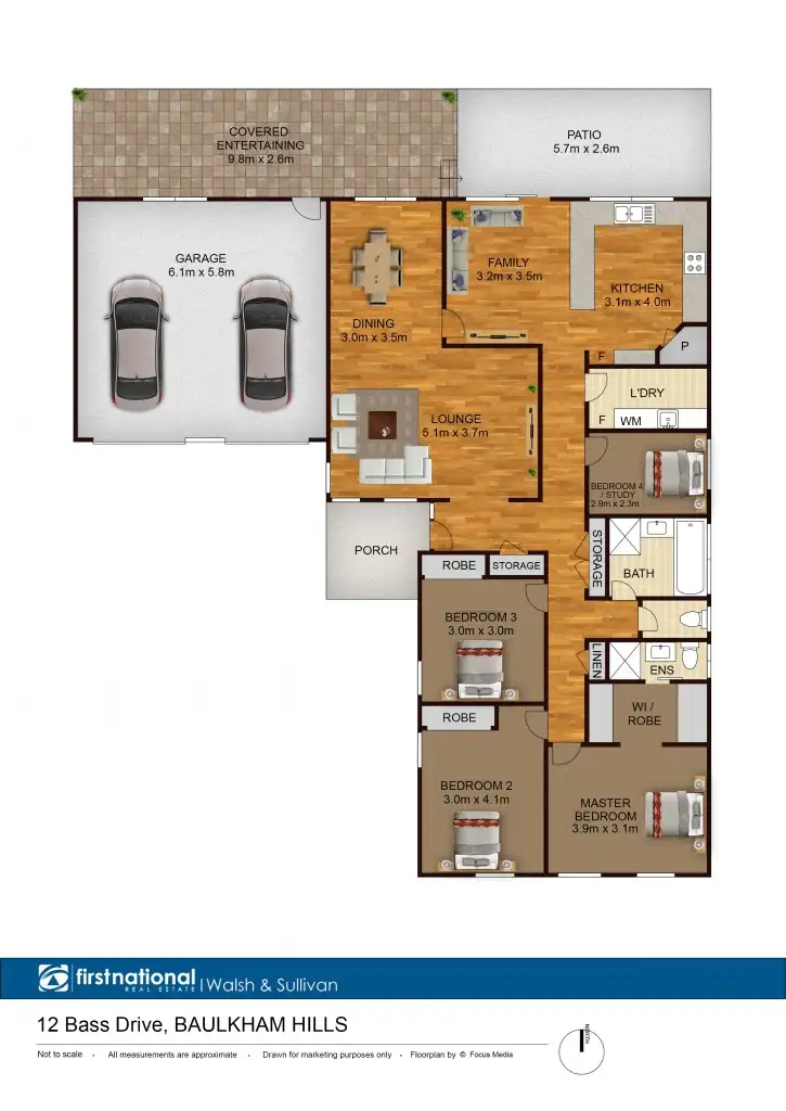 Floorplan of Homely house listing, 12 Bass Drive, Baulkham Hills NSW 2153