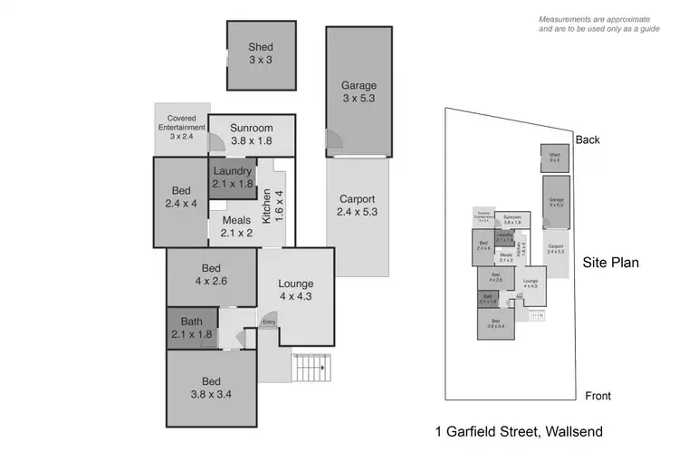 Floorplan of Homely house listing, 1 Garfield Street, Wallsend NSW 2287