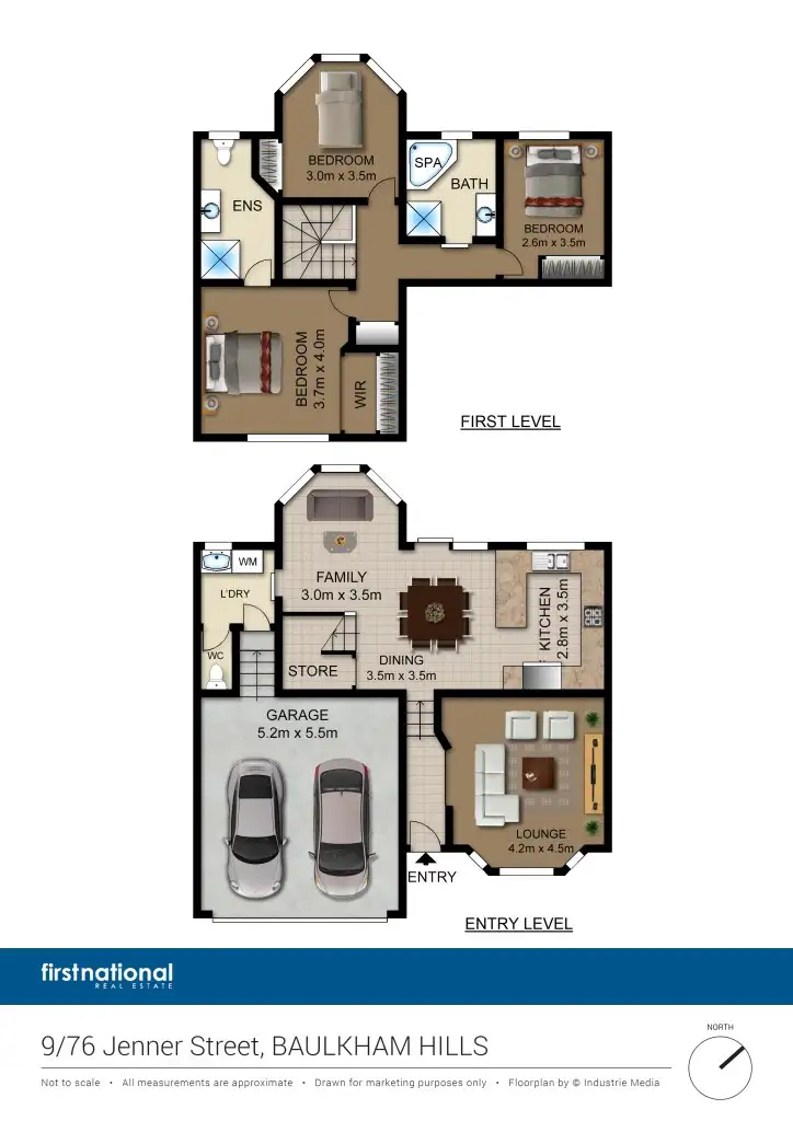 Floorplan of Homely townhouse listing, 9/76-78 Jenner Street, Baulkham Hills NSW 2153