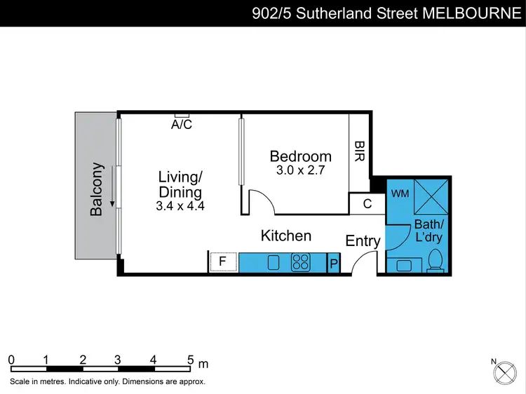 Floorplan of Homely apartment listing, 902/5 Sutherland Street, Melbourne VIC 3000