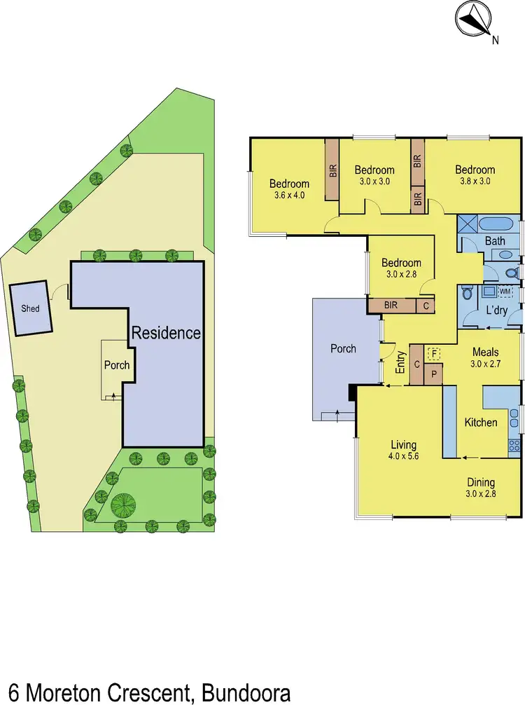 Floorplan of Homely house listing, 6 Moreton Crescent, Bundoora VIC 3083