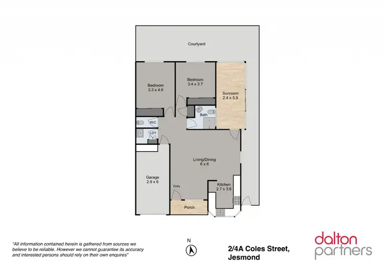 Floorplan of Homely house listing, 2/4A Coles Street, Jesmond NSW 2299