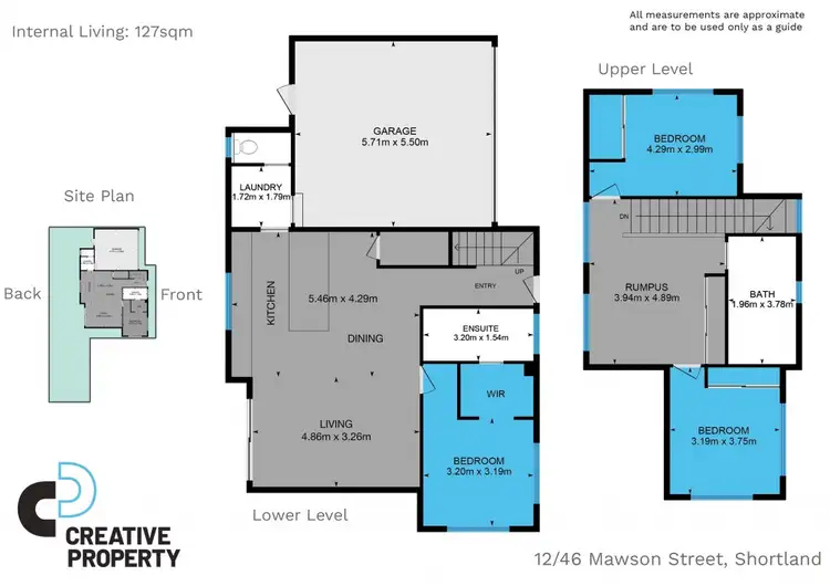Floorplan of Homely townhouse listing, 12/46 Mawson Street, Shortland NSW 2307