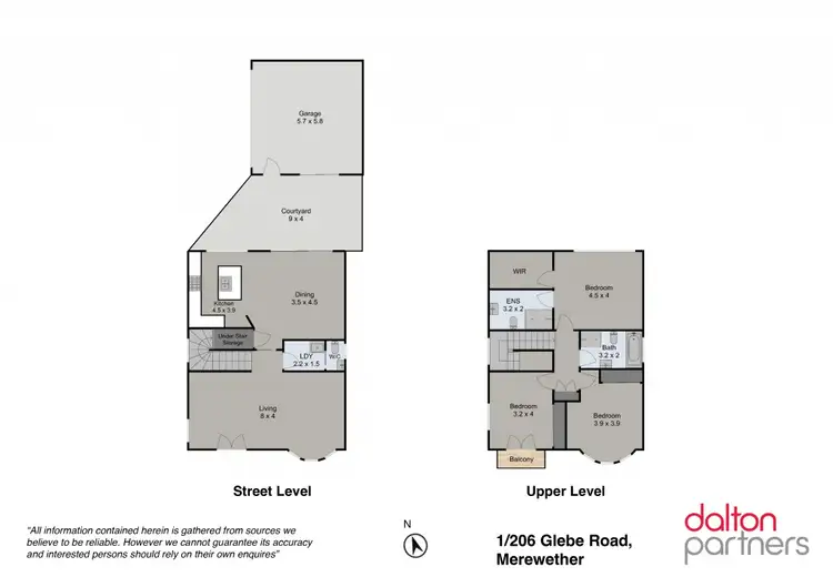Floorplan of Homely townhouse listing, 1/206 Glebe Road, Merewether NSW 2291