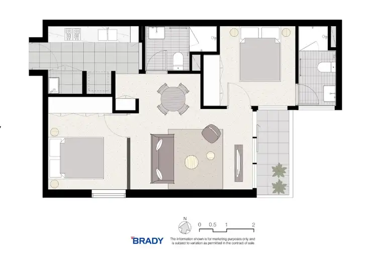 Floorplan of Homely apartment listing, 5507/500 Elizabeth Street, Melbourne VIC 3000