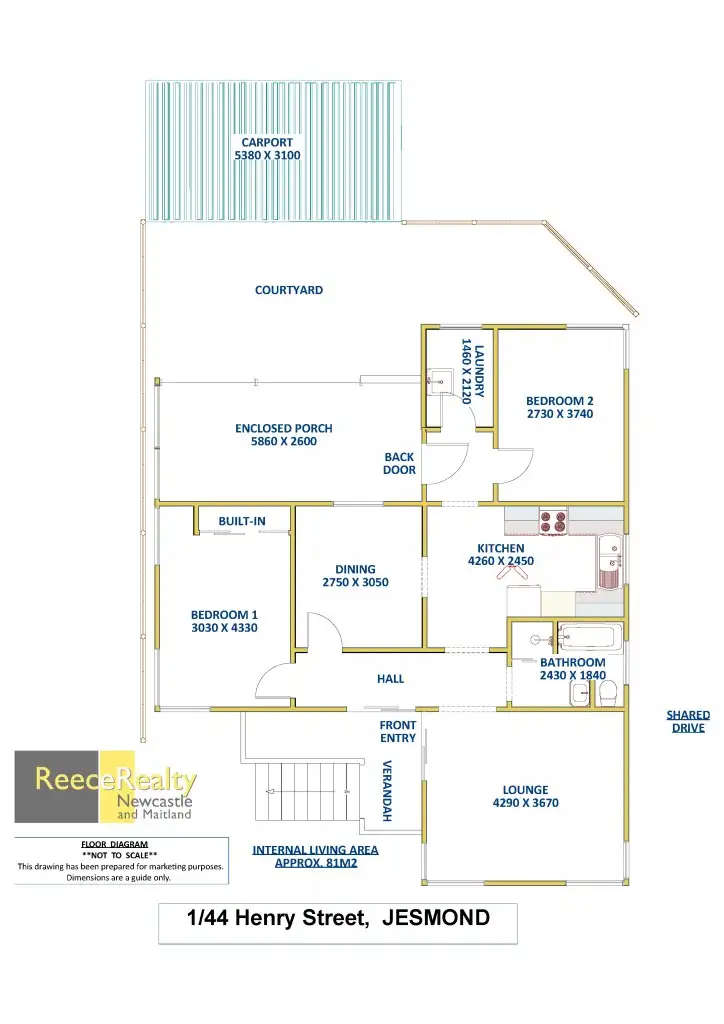 Floorplan of Homely house listing, 1/44 Henry Street, Jesmond NSW 2299