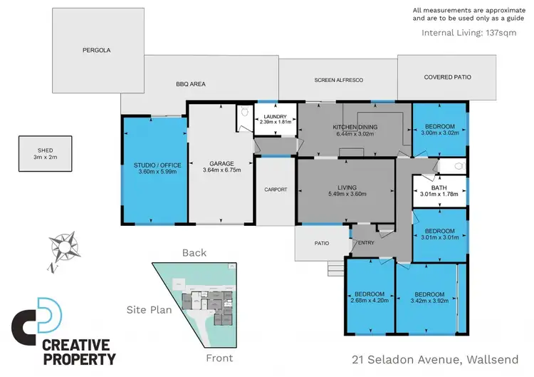 Floorplan of Homely house listing, 21 Seladon Avenue, Wallsend NSW 2287
