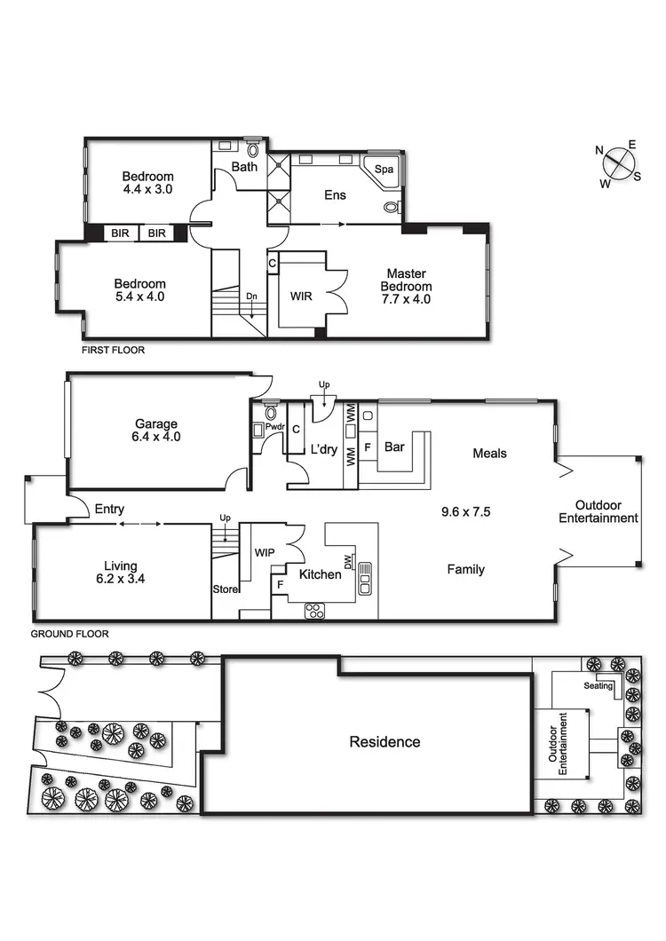 Floorplan of Homely townhouse listing, 6B South Avenue, Bentleigh VIC 3204