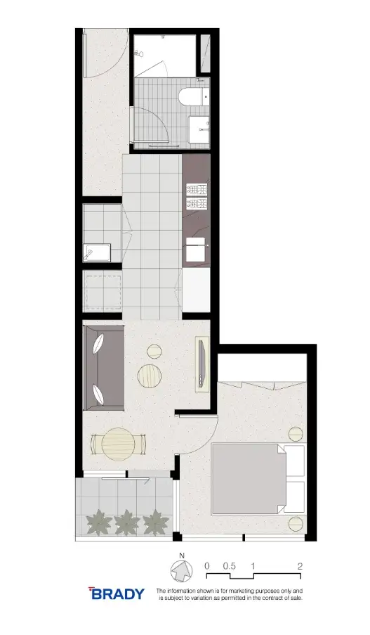 Floorplan of Homely apartment listing, 4209/500 Elizabeth Street, Melbourne VIC 3000