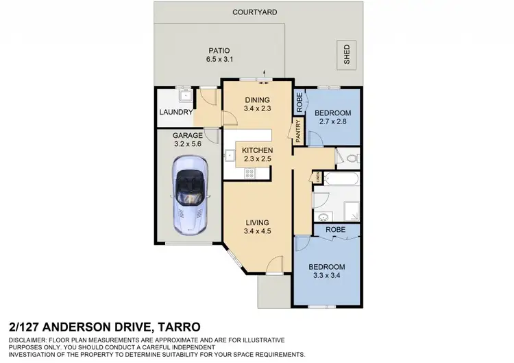Floorplan of Homely villa listing, 2/127 Anderson Drive, Tarro NSW 2322