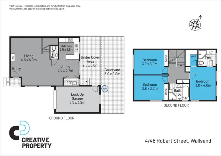 Floorplan of Homely unit listing, 4/48 Robert Street, Jesmond NSW 2299