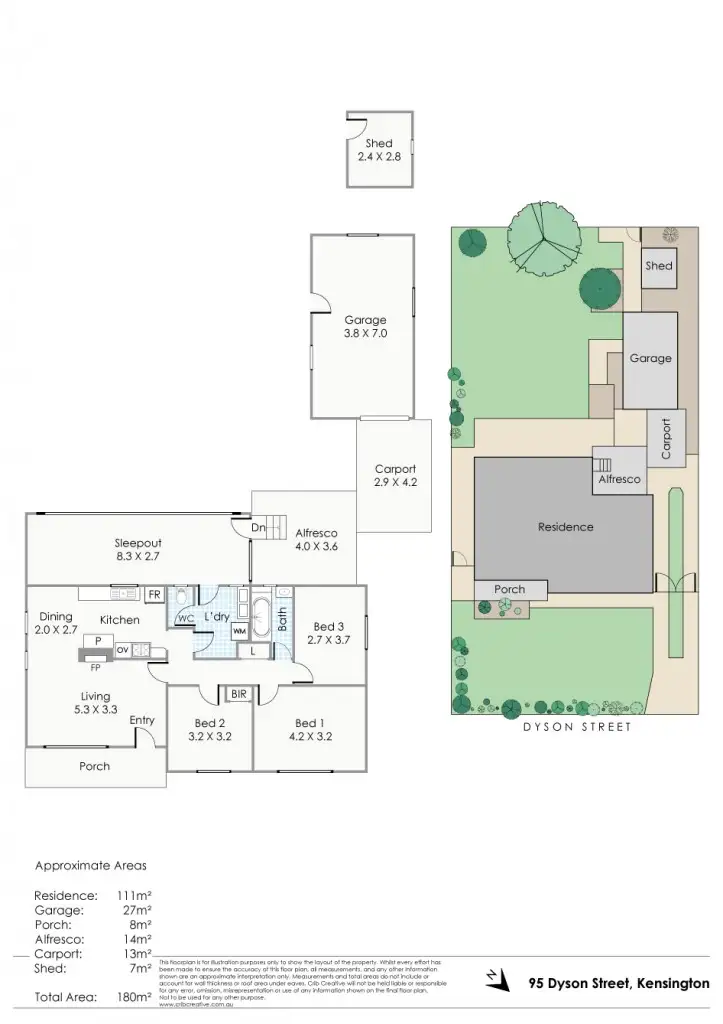 Floorplan of Homely house listing, 95 Dyson Street, Kensington WA 6151