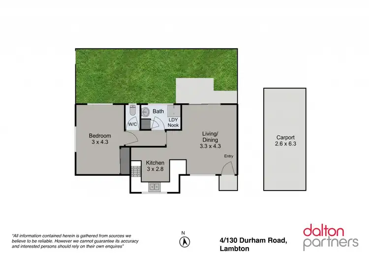 Floorplan of Homely apartment listing, 4/130 Durham Road, Lambton NSW 2299